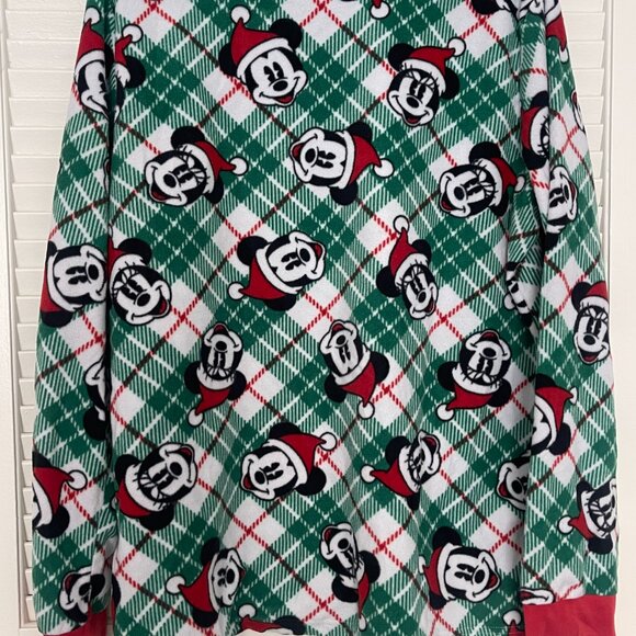 Disneyland 100th Anniversary Mickey & Minnie Christmas Green Plaid Pajama - Picture 3 of 3